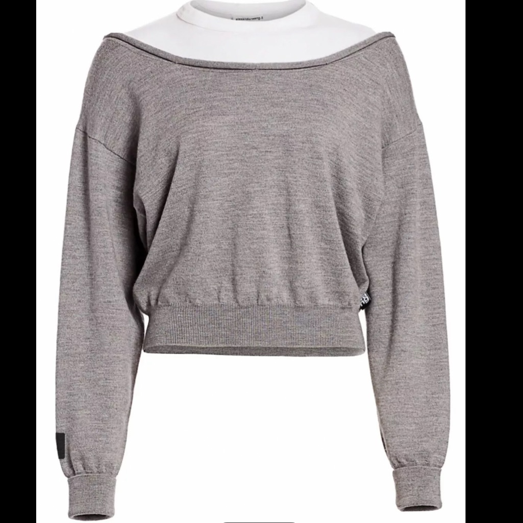 Alexander Wang Bi-Layer Cropped Sweatshirt